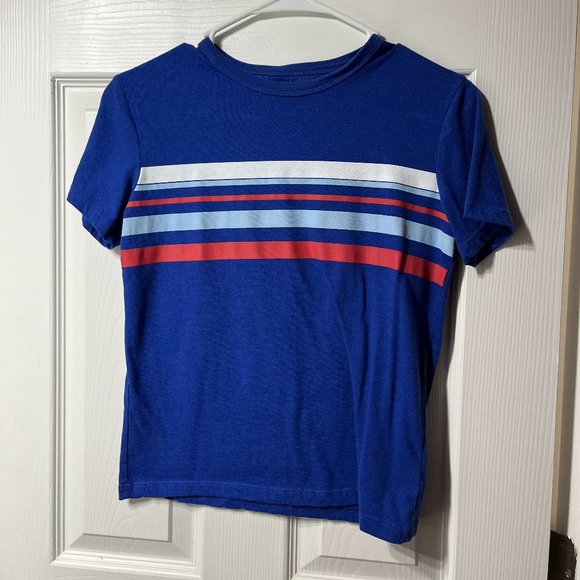 Cat & Jack Other - Royal Blue + Stripes | Cat & Jack | Youth M or Woman XS | EUC | Soft Cotton Tee